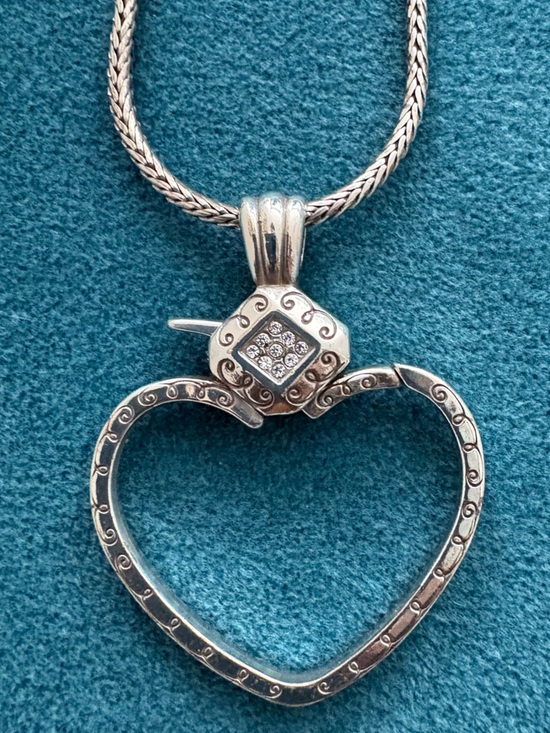 Brighton Jewelry - Brighton Sterling Silver Heart Charm Holder Accent - Silver